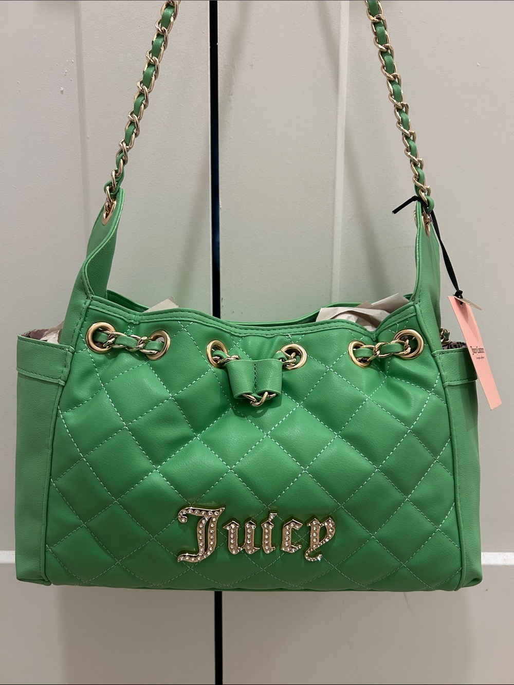 Juicy Couture Exclusive "Fashion Icon" Bucket Bag in Retro Green